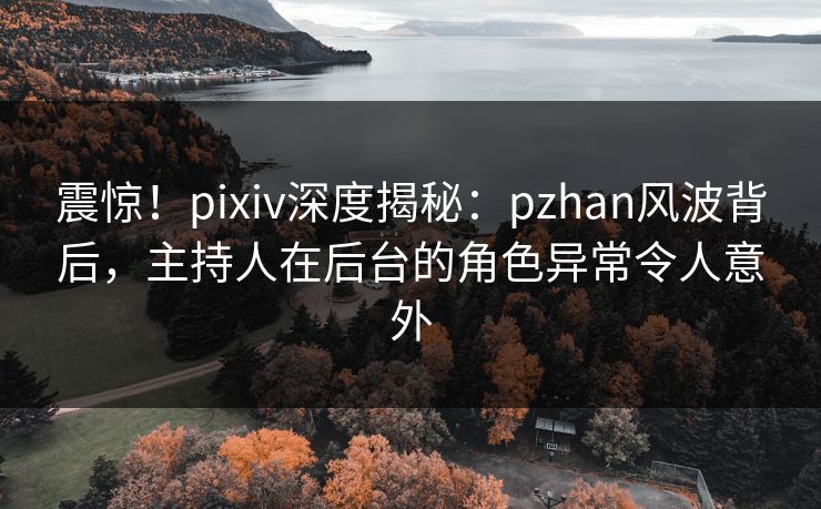 震惊！pixiv深度揭秘：pzhan风波背后，主持人在后台的角色异常令人意外