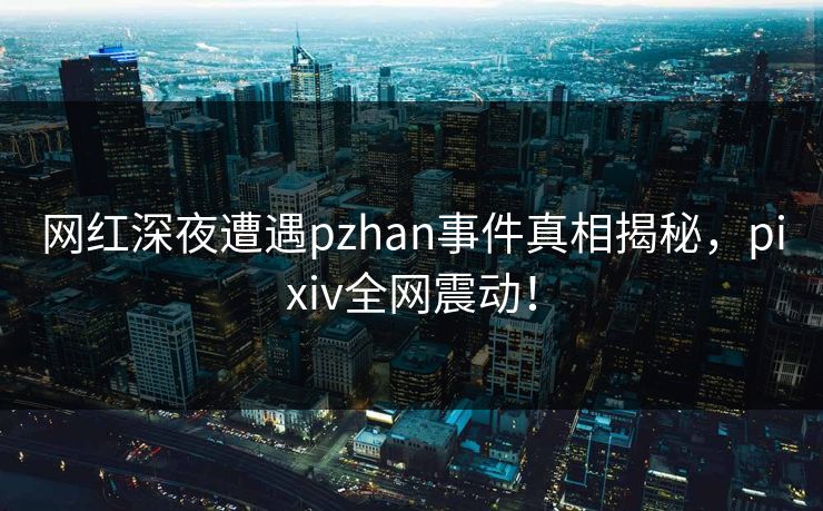 网红深夜遭遇pzhan事件真相揭秘，pixiv全网震动！